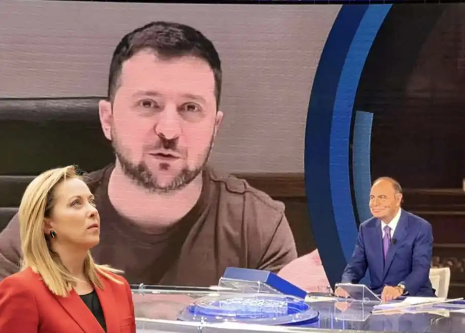 giorgia meloni volodymyr zelensky bruno vespa 