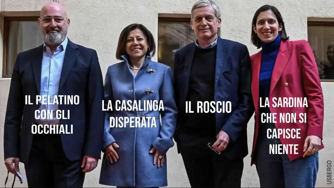 meme sui candidati al congresso pd stefano bonaccini paola de micheli gianni cuperlo elly schlein 