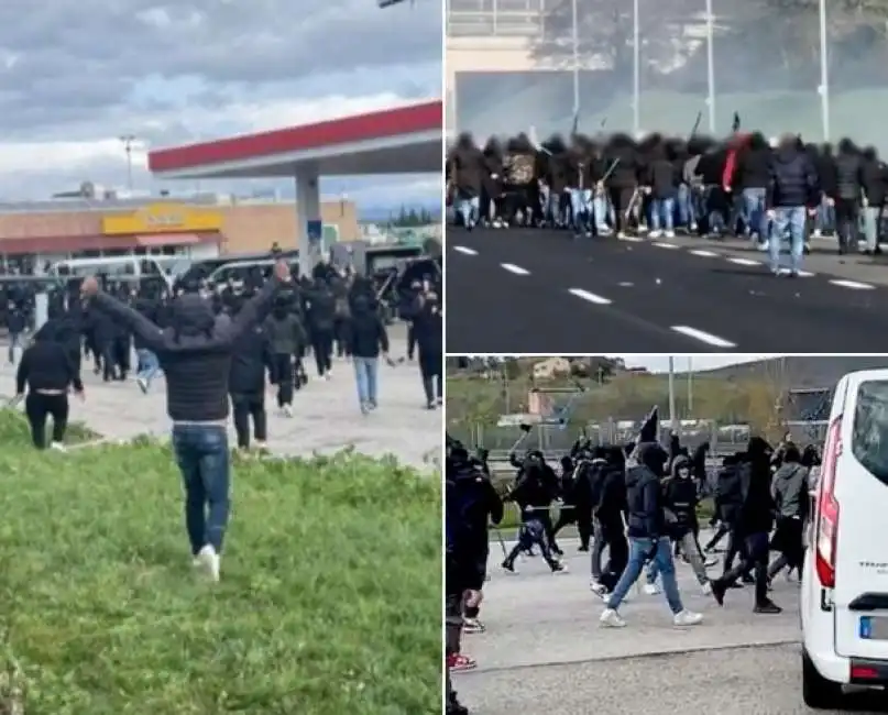 napoli roma ultras scontri autostrada 