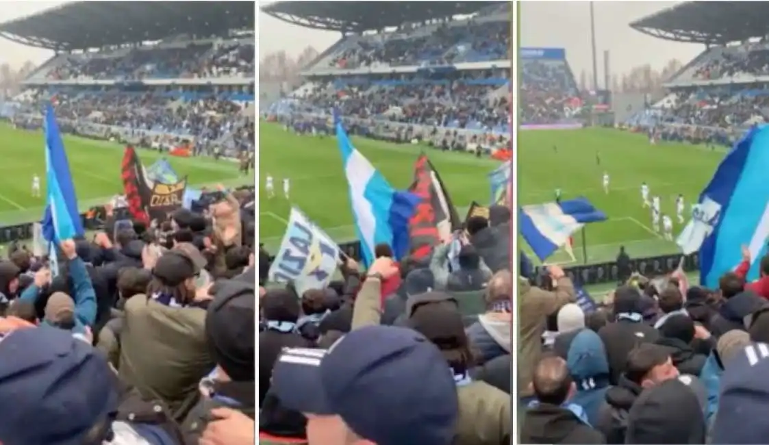 ultras tifosi lazio mapei stadium sassuolo cori antisemiti