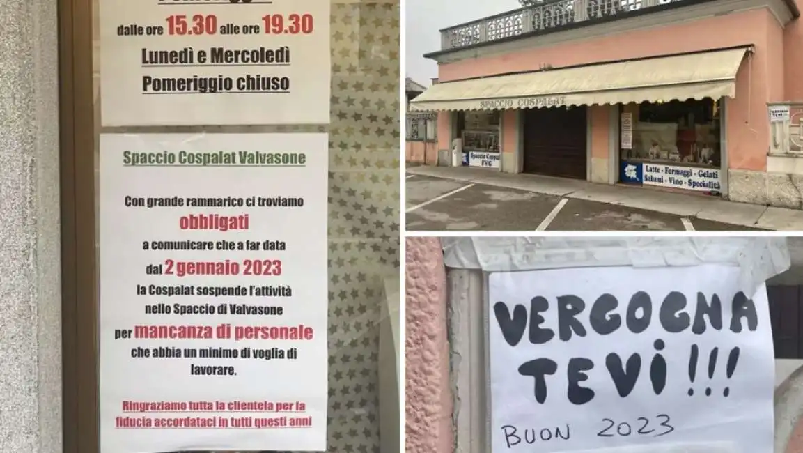 valvasone negozio lavoratori 