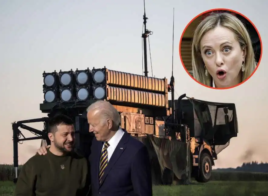 volodymyr zelensky joe biden giorgia meloni samp/t samp t batteria difesa