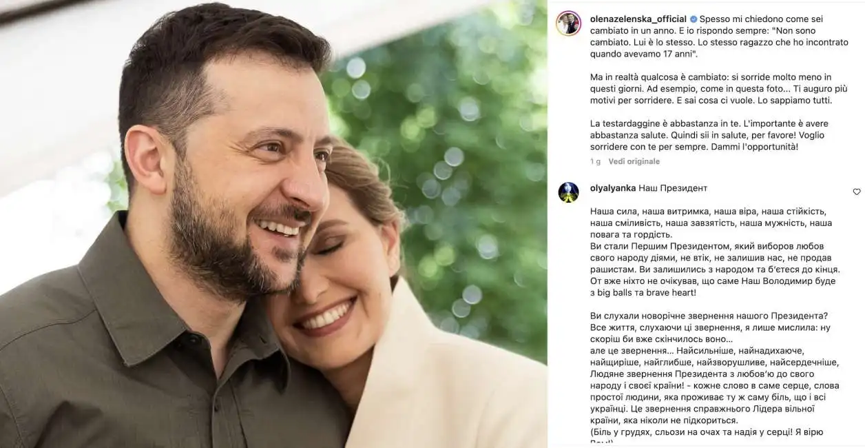 zelensky e zelenska compleanno instagram