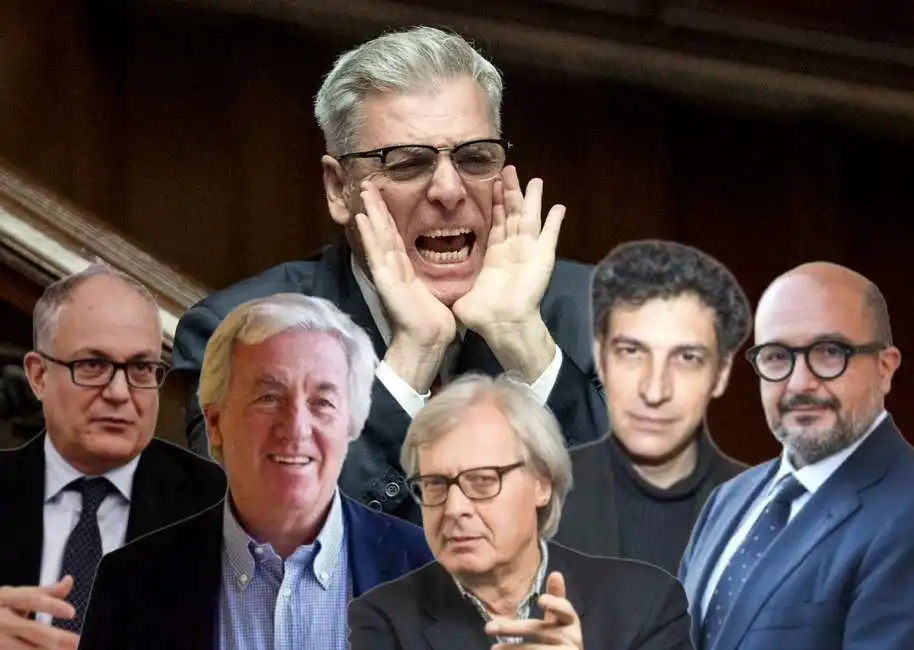 federico mollicone roberto gualtieri luca de fusco francesco siciliano gennaro sangiuliano vittorio sgarbi