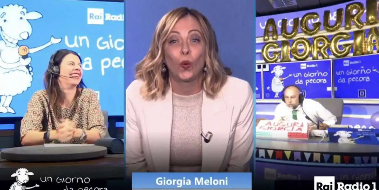 giorgia meloni un giorno da pecora