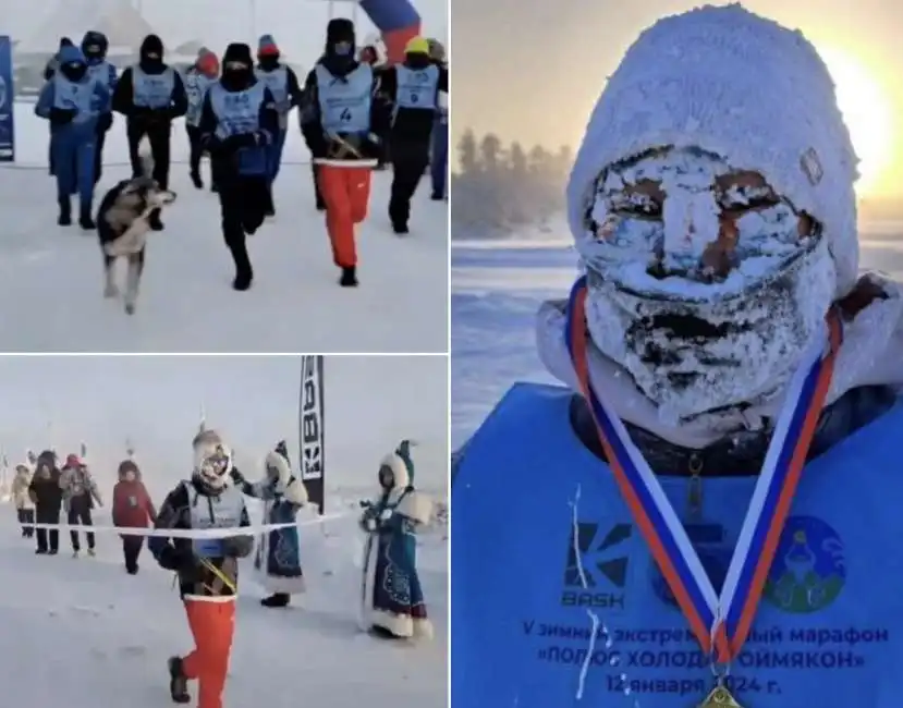 maratona siberia ghiaccio neve konstantin dragunov pole of cold oymyakon 