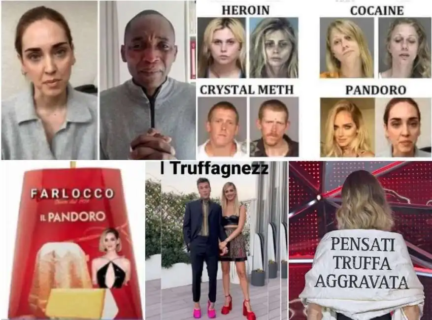 meme su chiara ferragni e il pandoro balocco