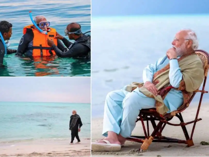 narendra modi nelle isole laccadive india maldive 