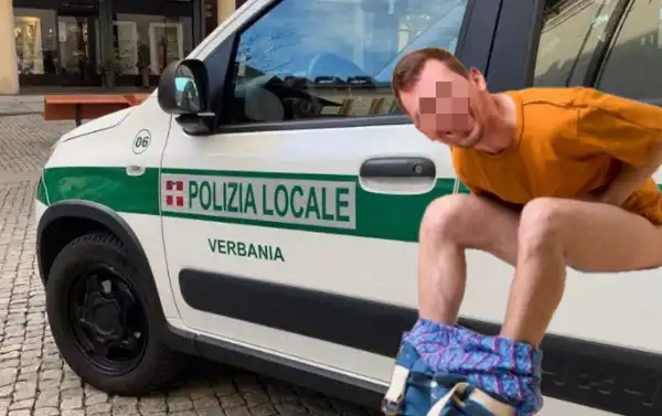 cacca diarrea verbania polizia vigili urbani 