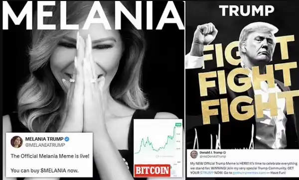 donald melania trump cripto bitcoin 