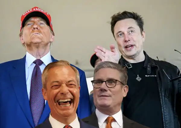 donald trump elon musk nigel farage keir starmer 