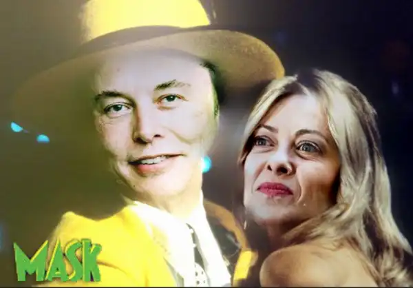 elon musk giorgia meloni mask 