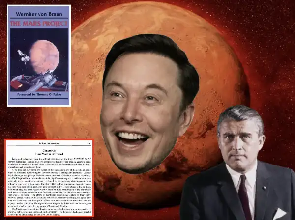 elon musk marte wernher von braun - the mars project 