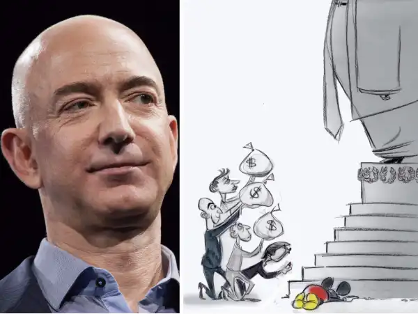 jeff bezos vignetta censurata washington post ann telnaes 