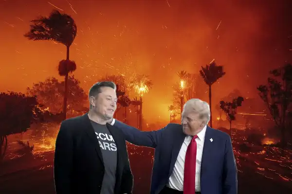 los angeles incendio elon musk donald trump