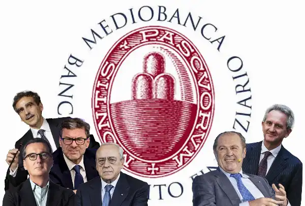 luigi lovaglio - francesco gaetano caltagirone - giancarlo giorgetti - milleri - alberto nagel - philippe donnet mediobanca mps 