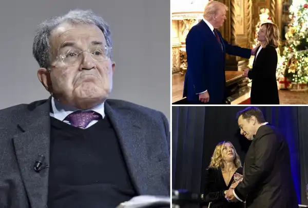 romano prodi elon musk donald trump giorgia meloni