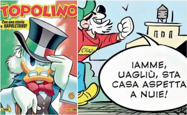 topolino con la storia in napoletano