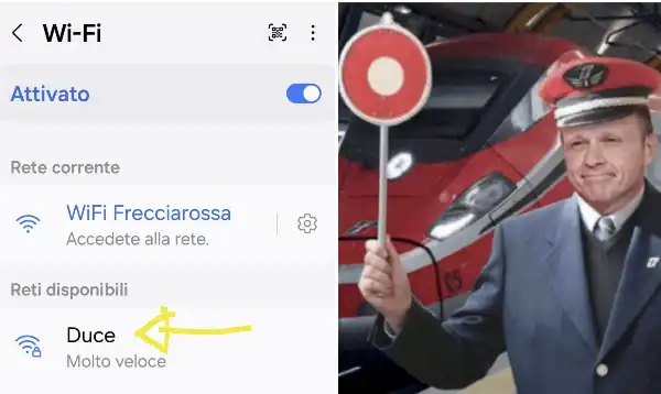 wifi duce sul frecciarossa milano-napoli francesco lollobrigida