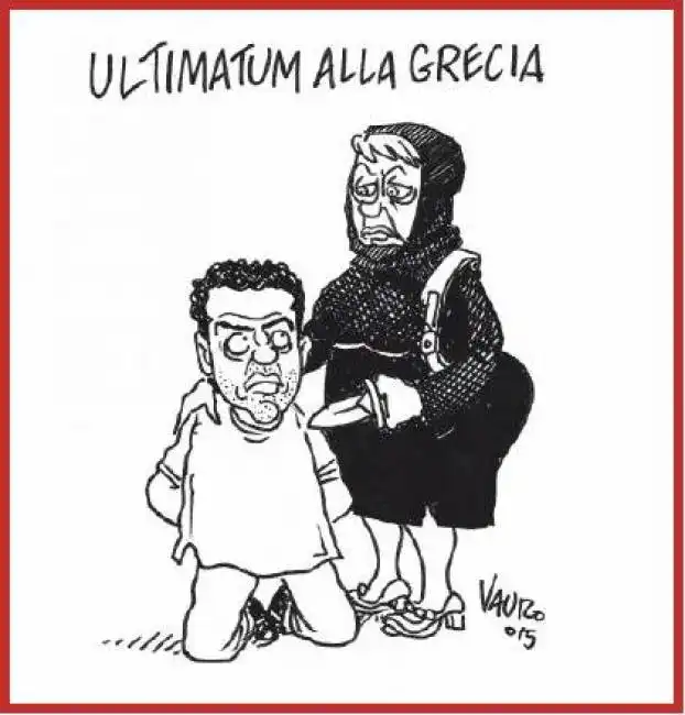 vignetta vauro - merkel tsipras 