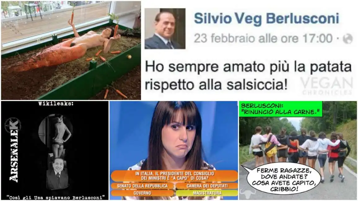 tweet berlusconi vegetariano 23 febbraio 2016