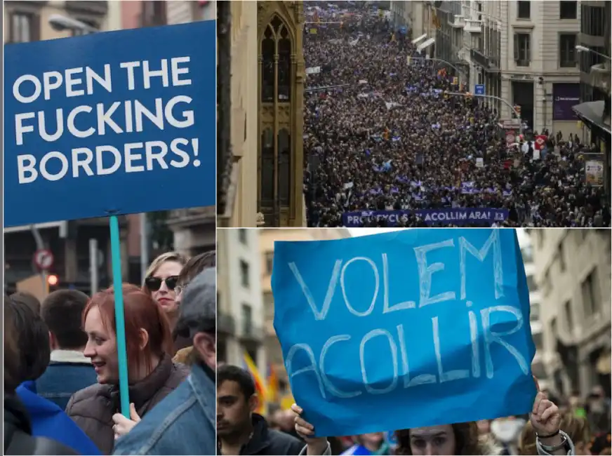 barcellona manifestazione migranti