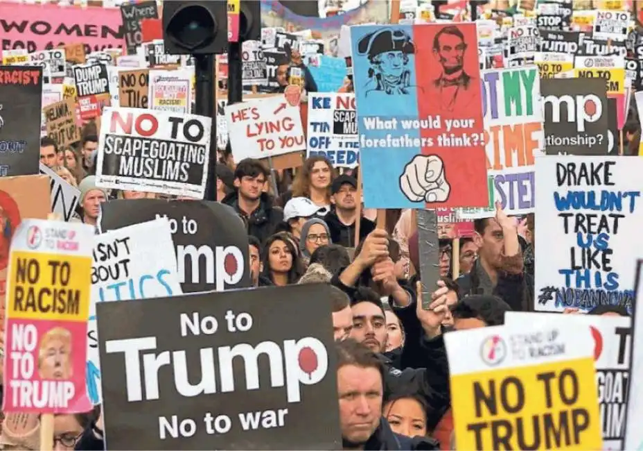 proteste contro trump