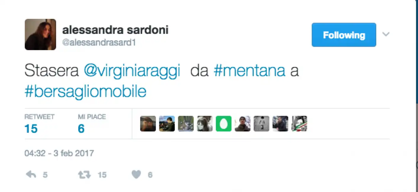 tweet sardoni su raggi da mentana