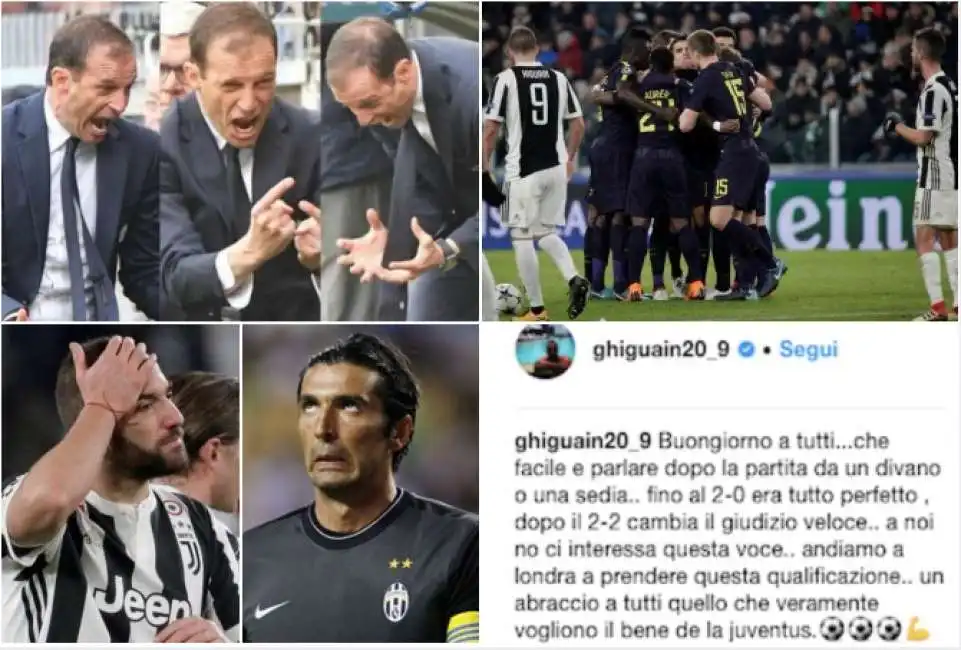 allegri juventus buffon higuain