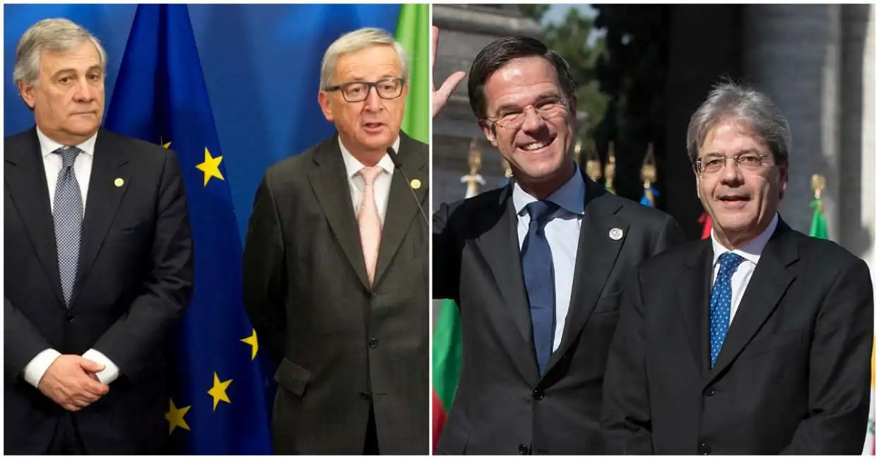 gentiloni rutte juncker tajani