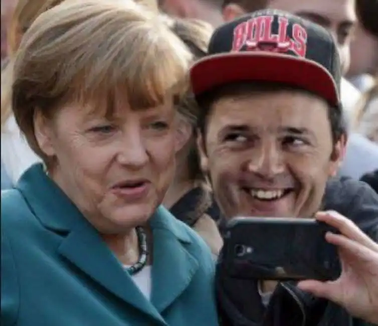 renzi selfie merkel