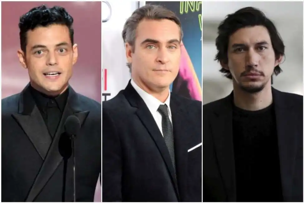 rami malek, joaquin phoenix, adam driver