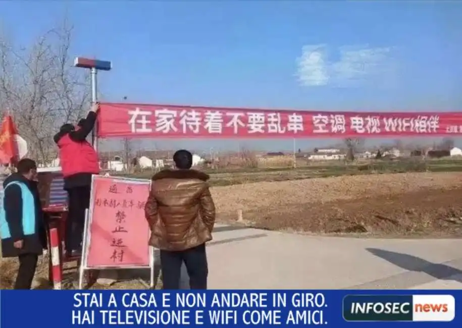 coronavirus - striscioni per strada in cina-2