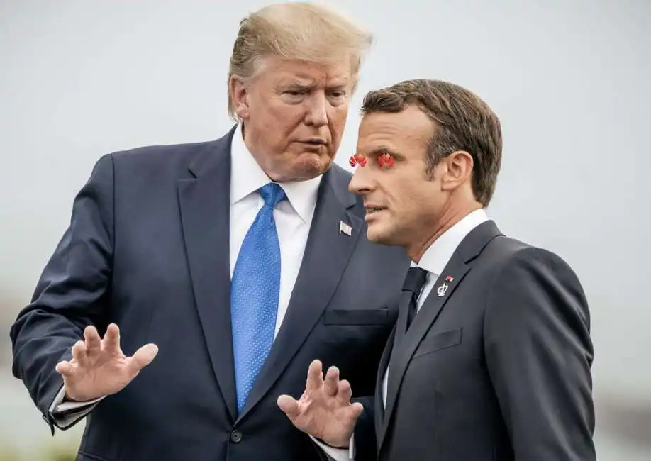 donald trump emmanuel macron huawei