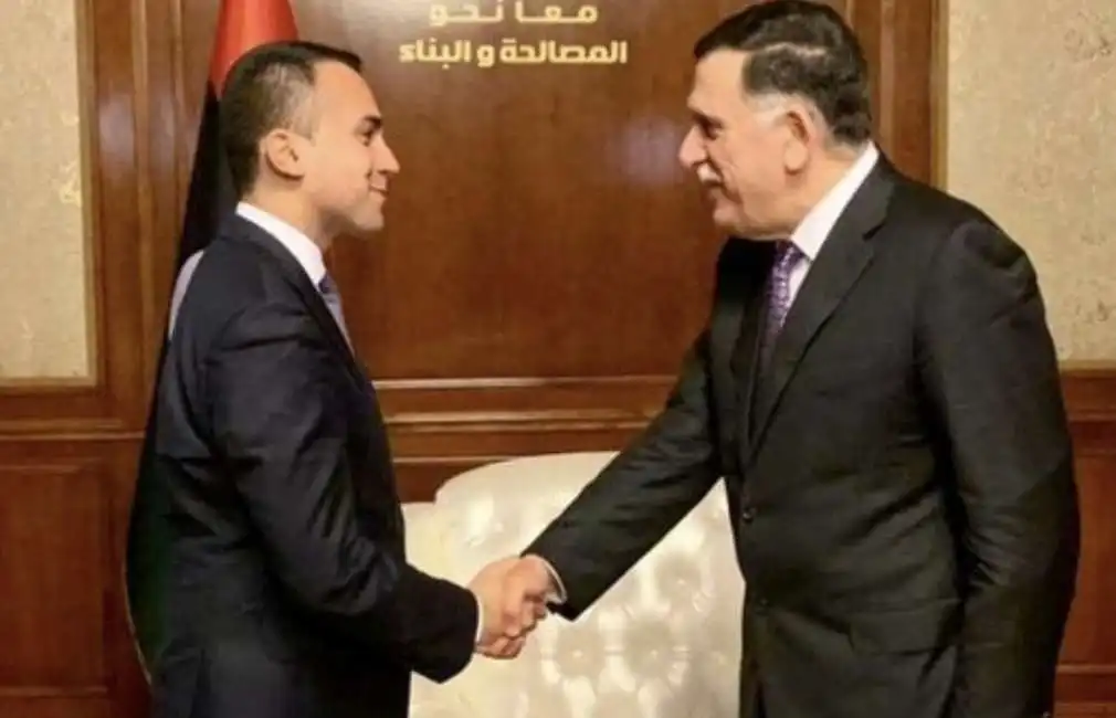 luigi di maio fayez al serraj sarraj tripoli