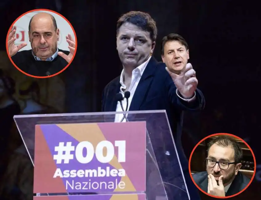 matteo renzi giuseppe conte alfonso bonafede nicola zingaretti