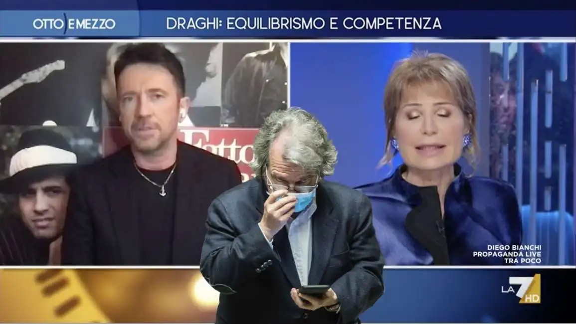 andrea scanzi lilli gruber renato brunetta