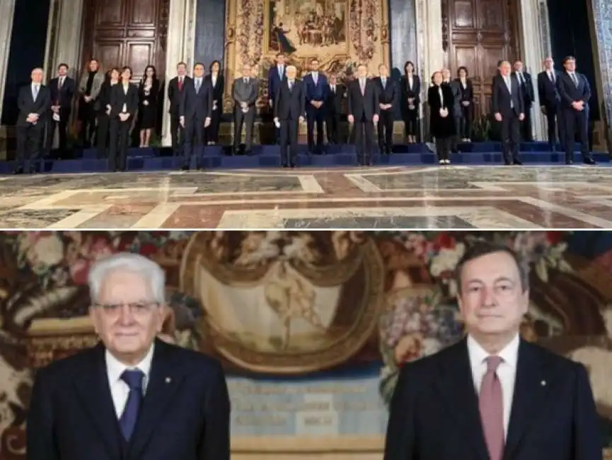 il giuramento del governo draghi mattarella