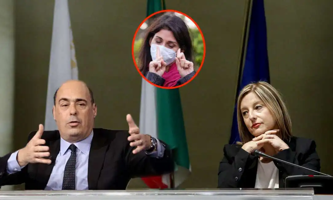 nicola zingaretti virginia raggi roberta lombardi