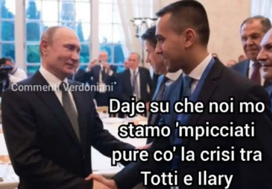 di maio putin ilary totti