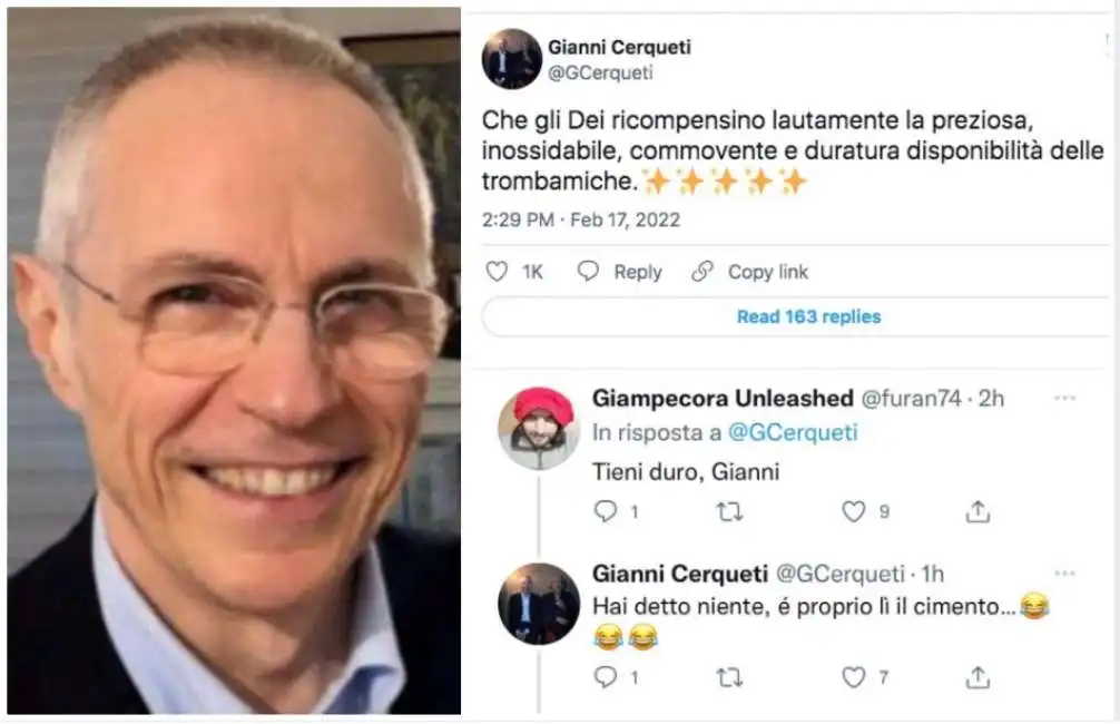 gianni cerqueti tweet