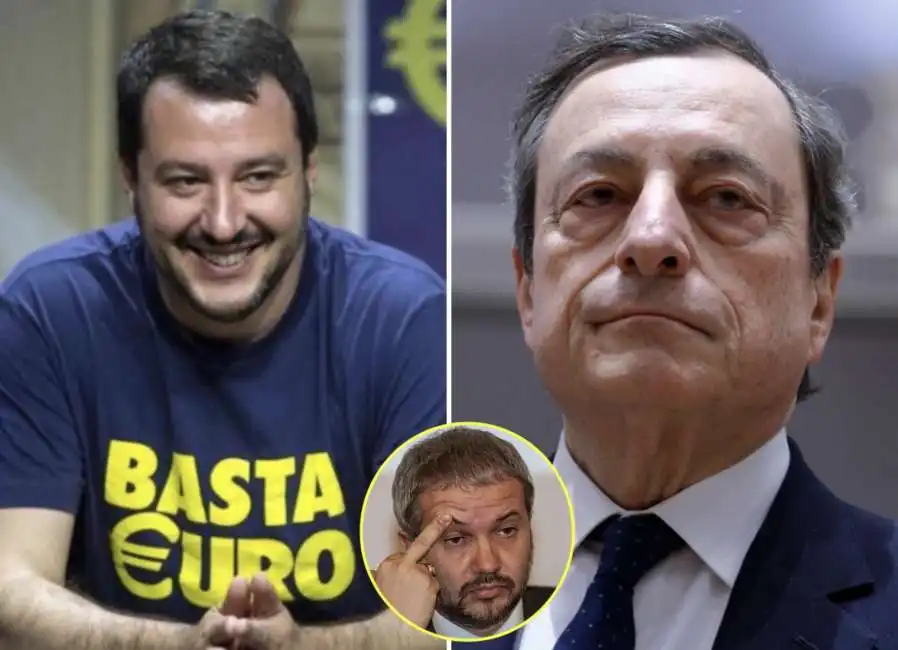 matteo salvini claudio borghi mario draghi 