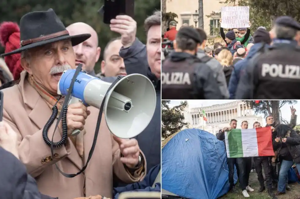 roma, protesta contro il green pass - 14 febbraio 2022 - 13 antonio pappalardo 