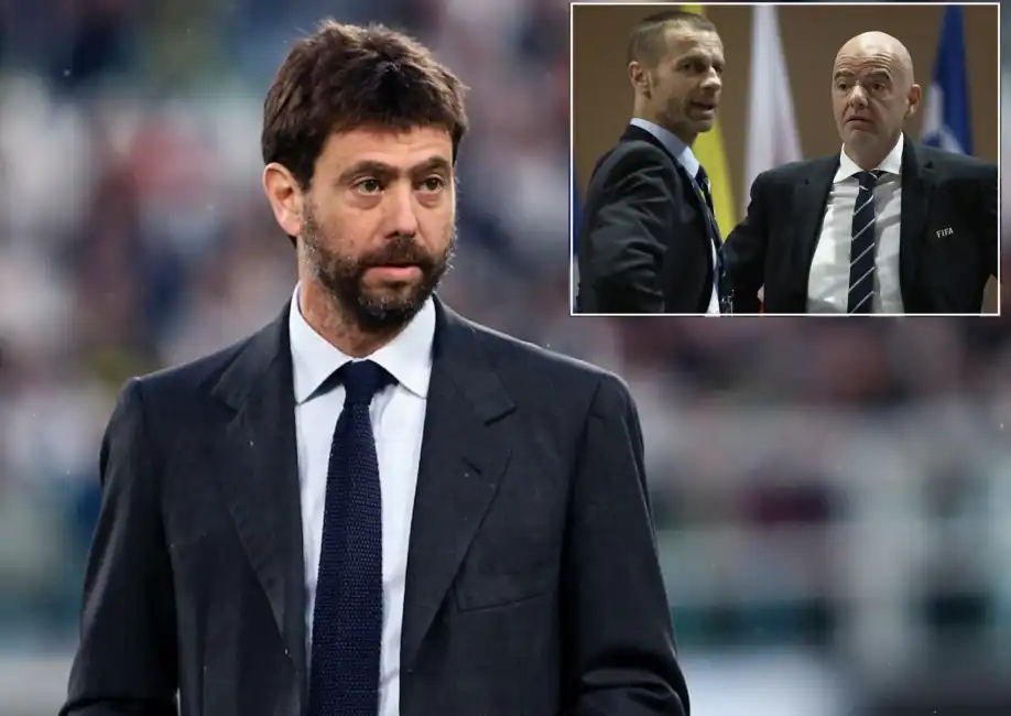 andrea agnelli fifa uefa ceferin infantino