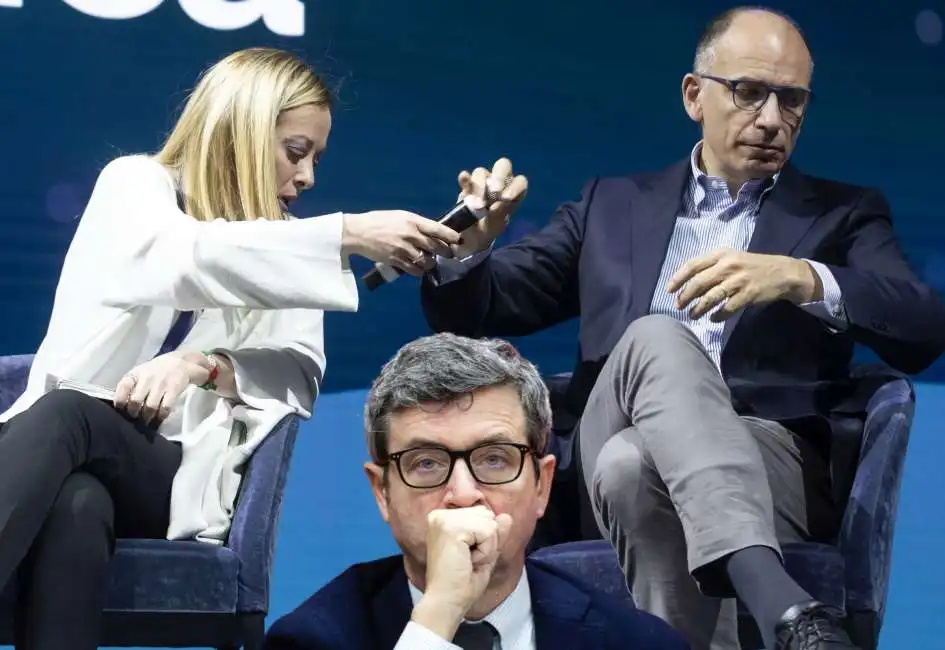 giorgia meloni enrico letta andrea orlando 