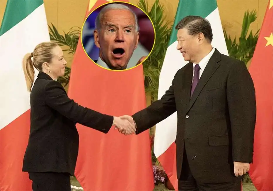 giorgia meloni xi jinping joe biden usa cina