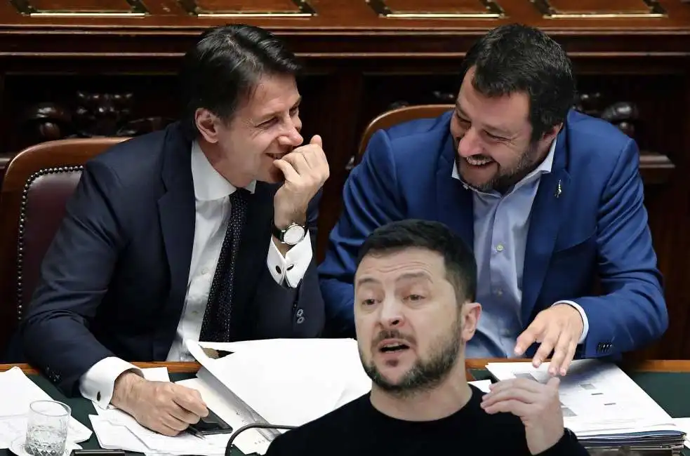 giuseppe conte volodymyr zelensky matteo salvini 