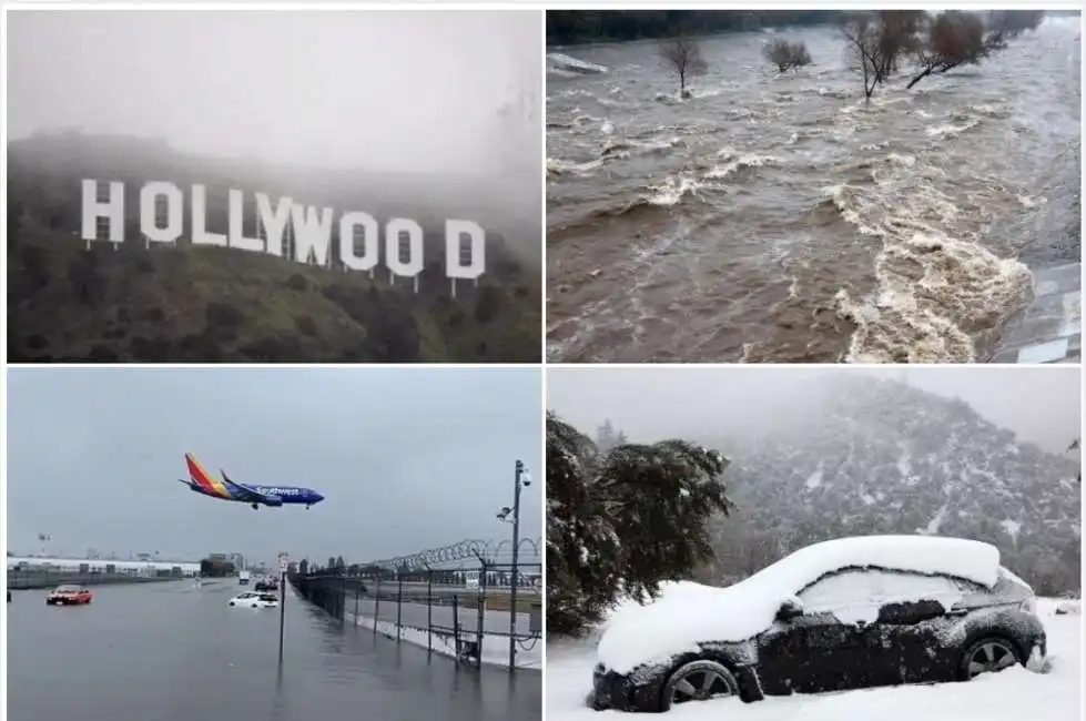 neve e maltempo in california