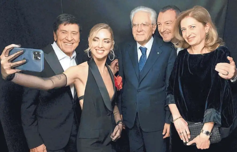 sanremo 2023 gianni morandi chiara ferragni sergio mattarella amadeus laura mattarella 