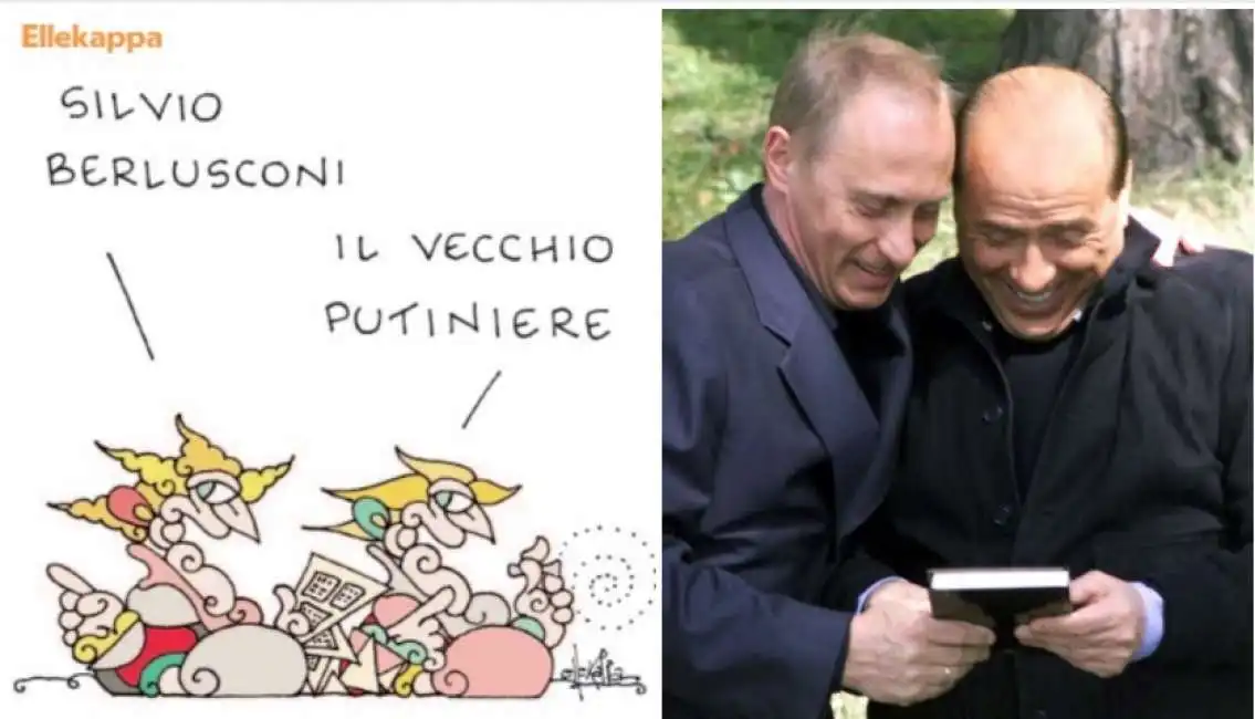 silvio berlusconi vladimir putin vignetta ellekappa